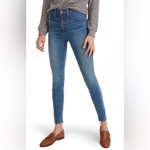 Madewell 10" High-Rise Skinny Jeans in Dewitt Wash: Button-Front TENCEL™